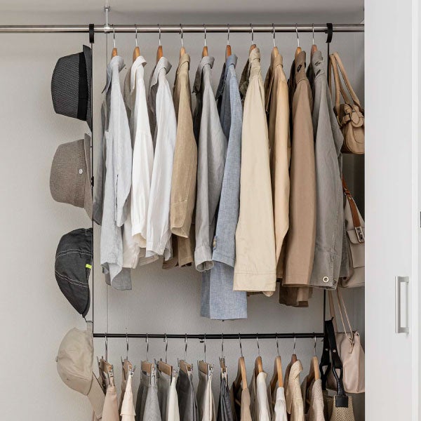 山崎実業 伸縮収納力アップ2段ハンガー スマート smart | インテリア雑貨・スマートシリーズ