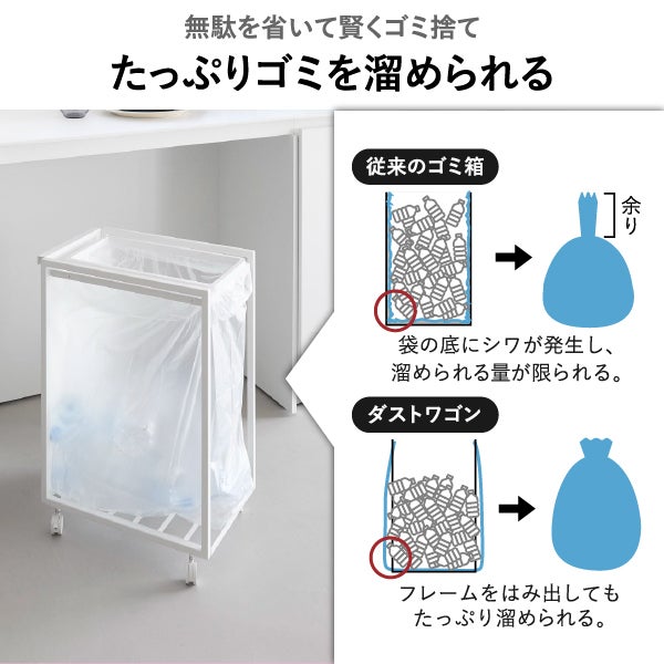 山崎実業 スリム蓋付き目隠しダストワゴン タワー 45L tower