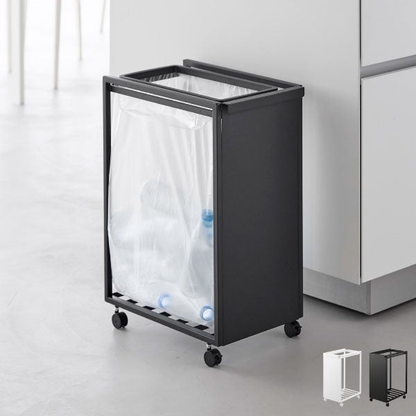 山崎実業 スリム蓋付き目隠しダストワゴン タワー 45L tower