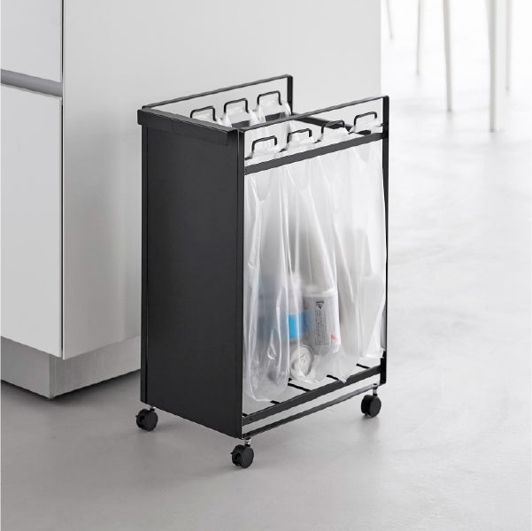 山崎実業 目隠し分別ダストワゴン タワー 4分別 tower | インテリア雑貨・タワーシリーズ・ゴミ箱