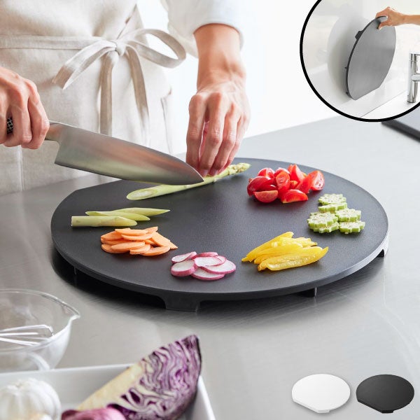 山崎実業 食洗機対応 マグネット抗菌まな板 タワー ラウンド Ｌ | キッチン雑貨・タワーシリーズ