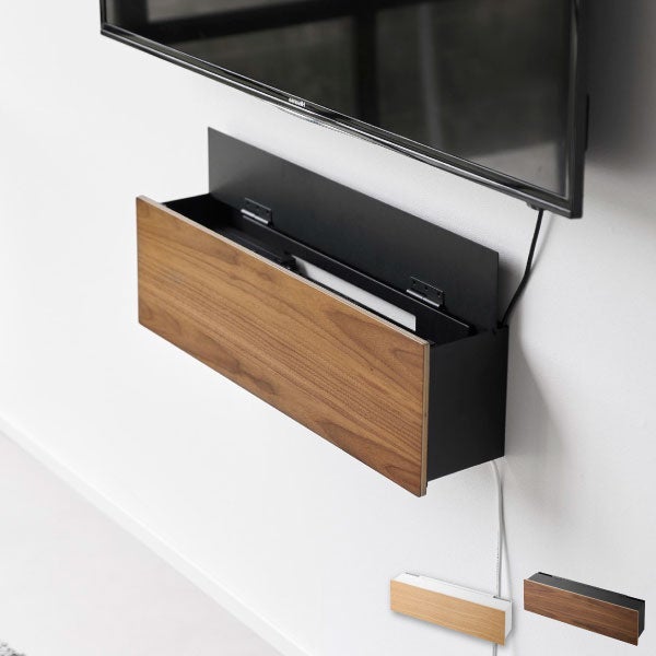 山崎実業 壁付けテレビ周辺機器収納ボックス タワー tower | インテリア雑貨・タワーシリーズ