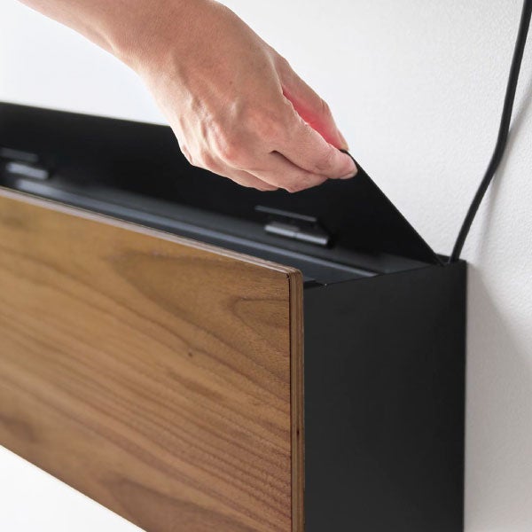 山崎実業 壁付けテレビ周辺機器収納ボックス タワー tower | インテリア雑貨・タワーシリーズ