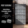 POST GENERAL インダストリアルフォルダブルクレート ホーム 44L 3個セット | インテリア雑貨・収納ボックス