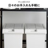 新輝合成 両開きスリムダストボックス 33L | インテリア雑貨・ゴミ箱