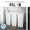 新輝合成 両開きスリムダストボックス 45L | インテリア雑貨・ゴミ箱