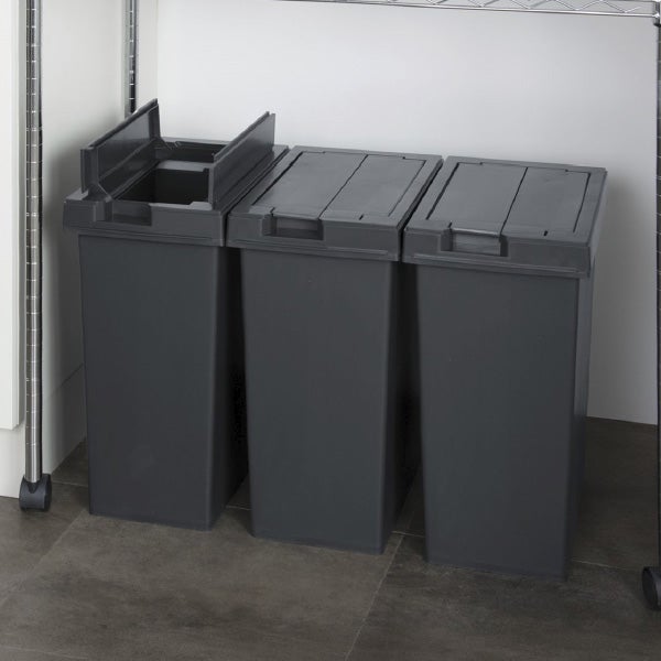 新輝合成 両開きスリムダストボックス 45L | インテリア雑貨・ゴミ箱