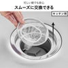 山崎実業 上からセットキッチン排水口ネットホルダー タワー tower | キッチン雑貨・タワーシリーズ