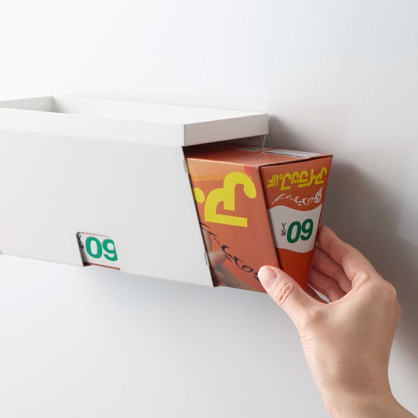 山崎実業 マグネットプラスチックバッグケース タワー トレー付き tower | キッチン雑貨・タワーシリーズ
