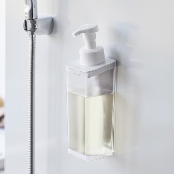 山崎実業 たっぷり洗剤が出るマグネットディスペンサー ミスト 泡タイプ MIST | バスグッズ・ディスペンサー