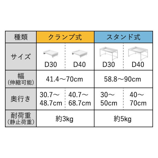 山崎実業 クランプ式伸縮スライドラック タワー D40 シンク下引き出し用 tower | キッチン雑貨・タワーシリーズ