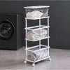 山崎実業 ランドリーワゴン＋バスケット タワー スリム 3段 tower | インテリア雑貨・タワーシリーズ